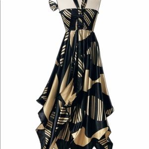 Gold and black dress